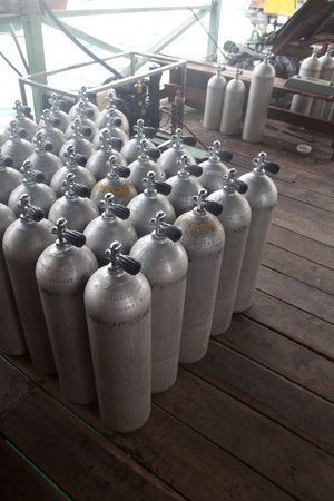 scuba diving air tankのeditorial素材