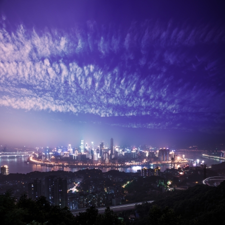 night scene of Chongqingのeditorial素材