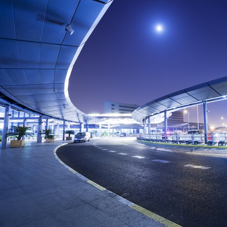 night scene of streetのeditorial素材