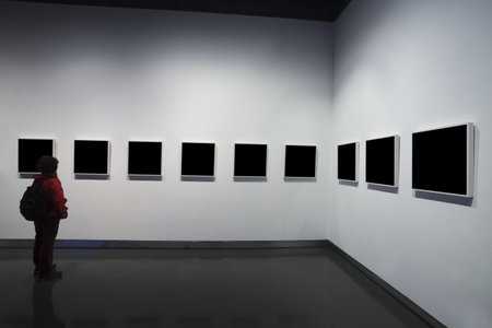 empty frames in museumのeditorial素材