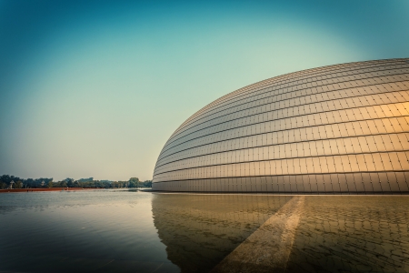 rounded roof of  Theatre in Beijingのeditorial素材