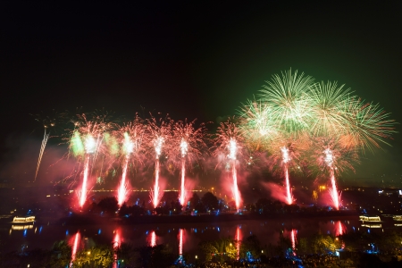 firework over the westlakeのeditorial素材