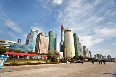 avenue in modern city 