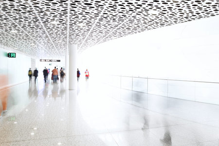 hall of modern buildingのeditorial素材