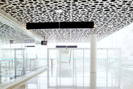 modern waiting room in the mallのeditorial素材
