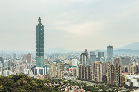 cityscape of taipeiのeditorial素材
