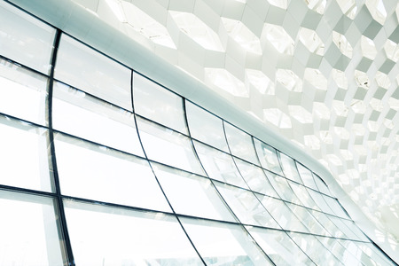 corridor of modern buildingのeditorial素材