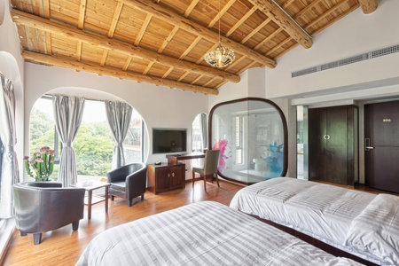 hotel bedroomのeditorial素材