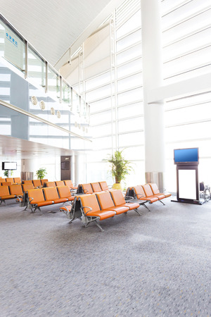 modern airport terminal waiting roomのeditorial素材