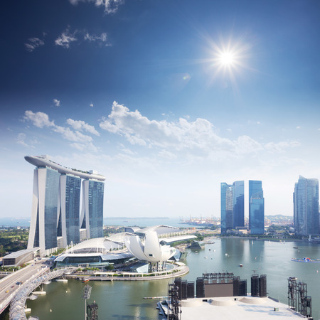 cityscape of singapore in the daytimeのeditorial素材