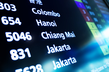 Flight Information Board of Airportのeditorial素材
