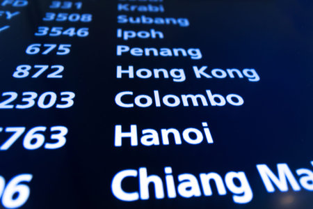 Flight Information Board of Airport