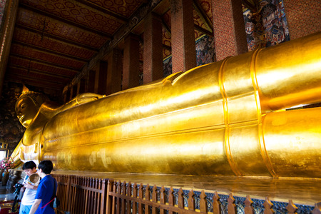 sleeping buddha sculpture detailsのeditorial素材