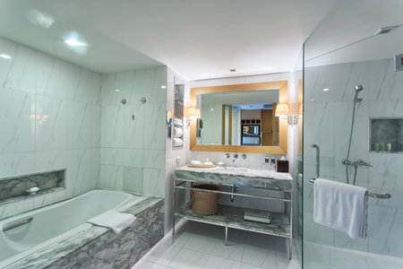 modern bathroom interiorのeditorial素材
