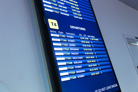 flight information display screen boardのeditorial素材