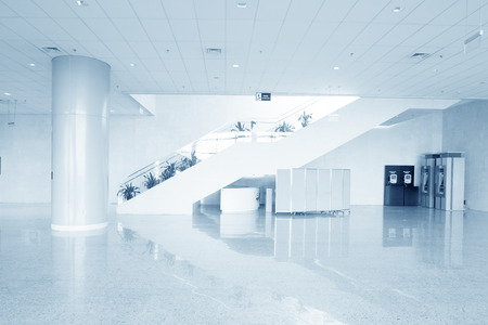 modern office building hall interior of urban cityのeditorial素材