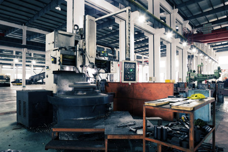 modern mechanism factory interiorのeditorial素材