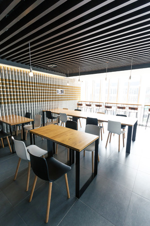 modern coffee bar interiorのeditorial素材