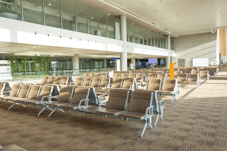modern airport waiting hall interiorのeditorial素材