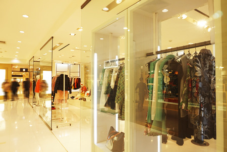 modern fashion shop storefront and showcaseのeditorial素材