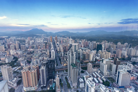 skyline,cityscape of modern city,shenzhenのeditorial素材
