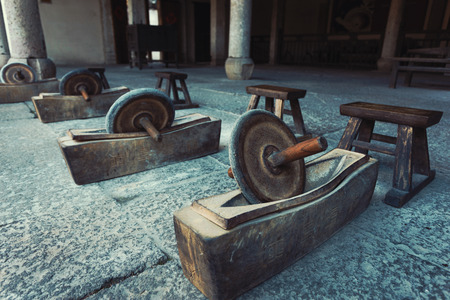 Chinese herbal medicine grinderのeditorial素材