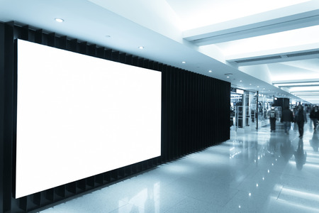 billboard in shopping mall corridorのeditorial素材