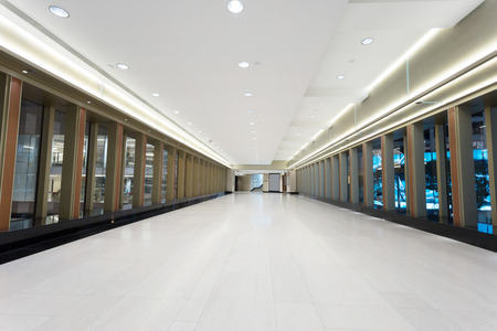 Empty corridor in modern commercial buildingのeditorial素材