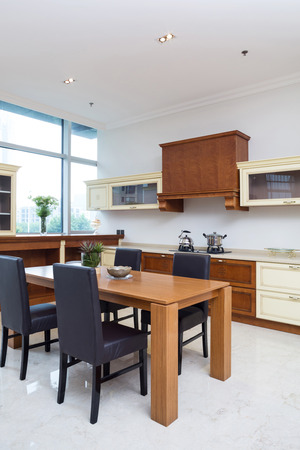 Modern kitchen interior and furnituresのeditorial素材