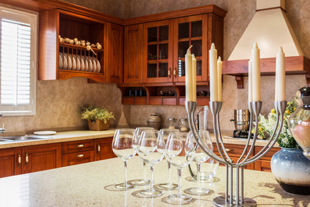 Modern kitchen interior and furnituresのeditorial素材