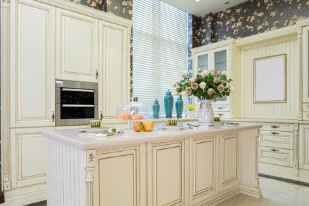 Modern kitchen interior and furnituresのeditorial素材