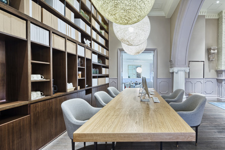 luxury lobby in modern hotelのeditorial素材