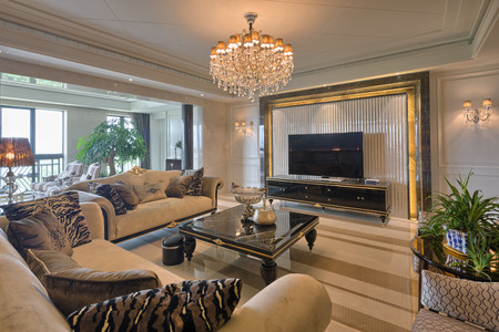 luxury living room interiorのeditorial素材