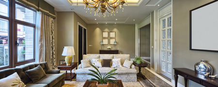 luxury living room interiorのeditorial素材