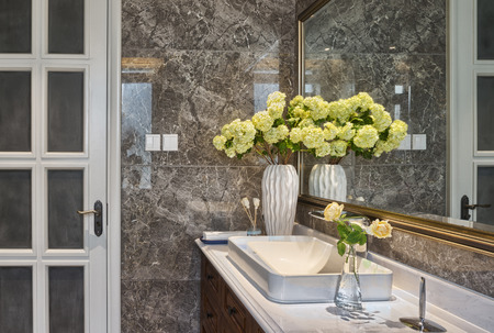 washing sink in toiletのeditorial素材