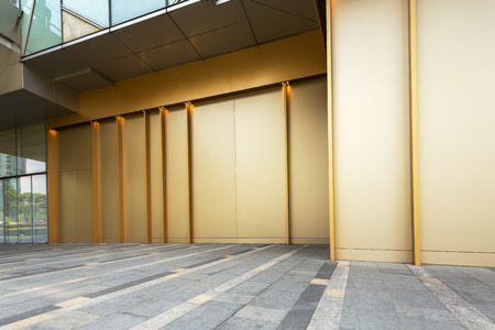 building exterior and empty road floorのeditorial素材