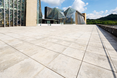 modern building with empty road floorのeditorial素材