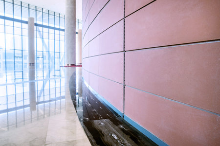 wall of interior space in a exhibition hallのeditorial素材