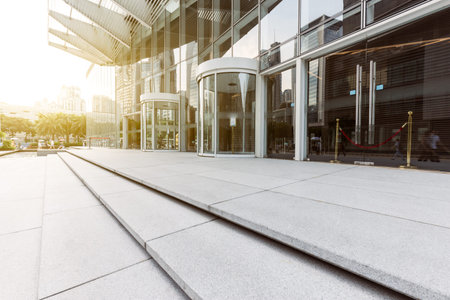 entrance of modern office building