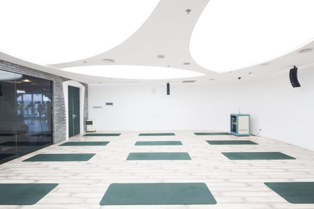 interior of yoga room in hangzhou