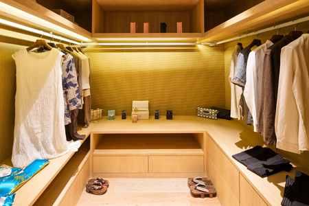 interior of modern wood wardrobeのeditorial素材