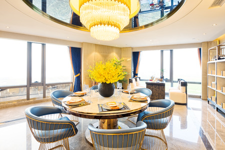 decoration and design of modern dining roomのeditorial素材