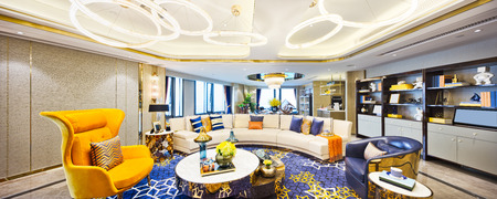 decoration and design of modern luxury living roomのeditorial素材