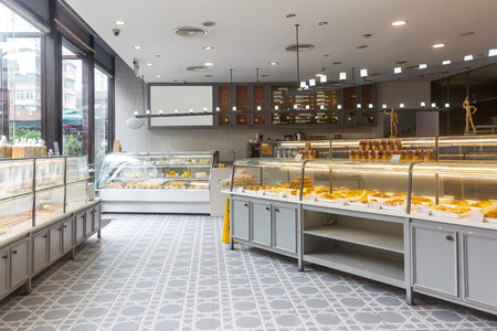 interior of modern bakeryのeditorial素材