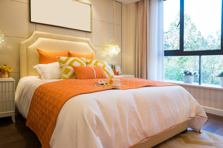 interior of modern bedroomのeditorial素材