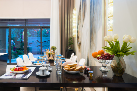 interior of modern dining roomのeditorial素材