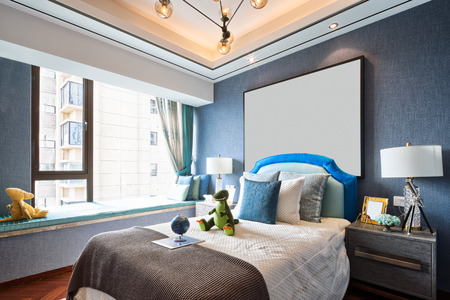 decoration and design of modern bedroomのeditorial素材