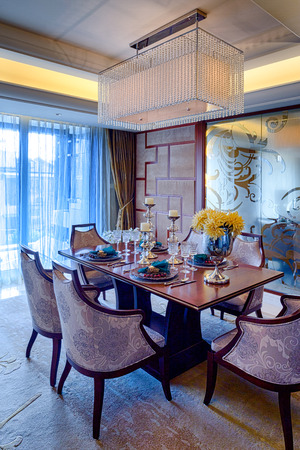 design and decoration of modern dining roomのeditorial素材