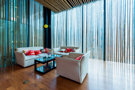 interior of relaxation place of modern gymのeditorial素材