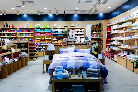 interior of fashion store in shopping mallのeditorial素材